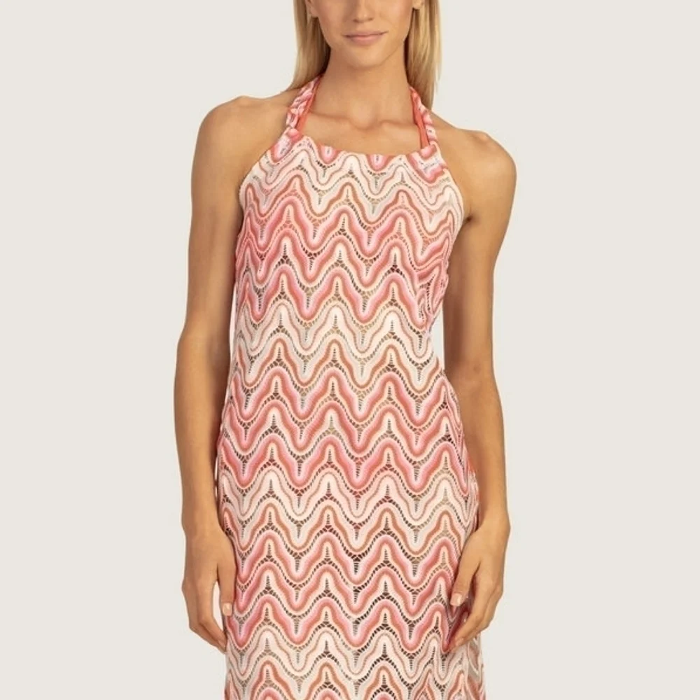 Trina Turk Serafina‎ Crochet Halter Maxi Swirl Dress Size XS New - Picture 5 of 13